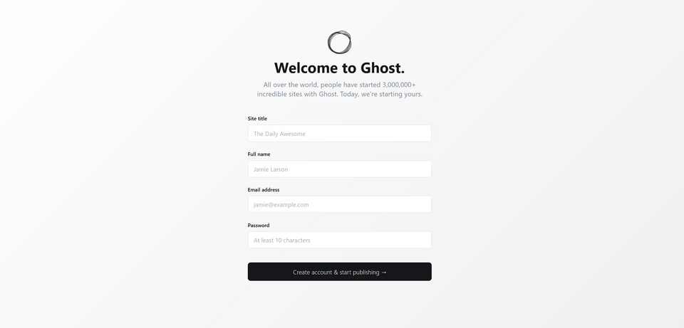 Schwerpunkt 1: Content Management System (CMS) Ghost